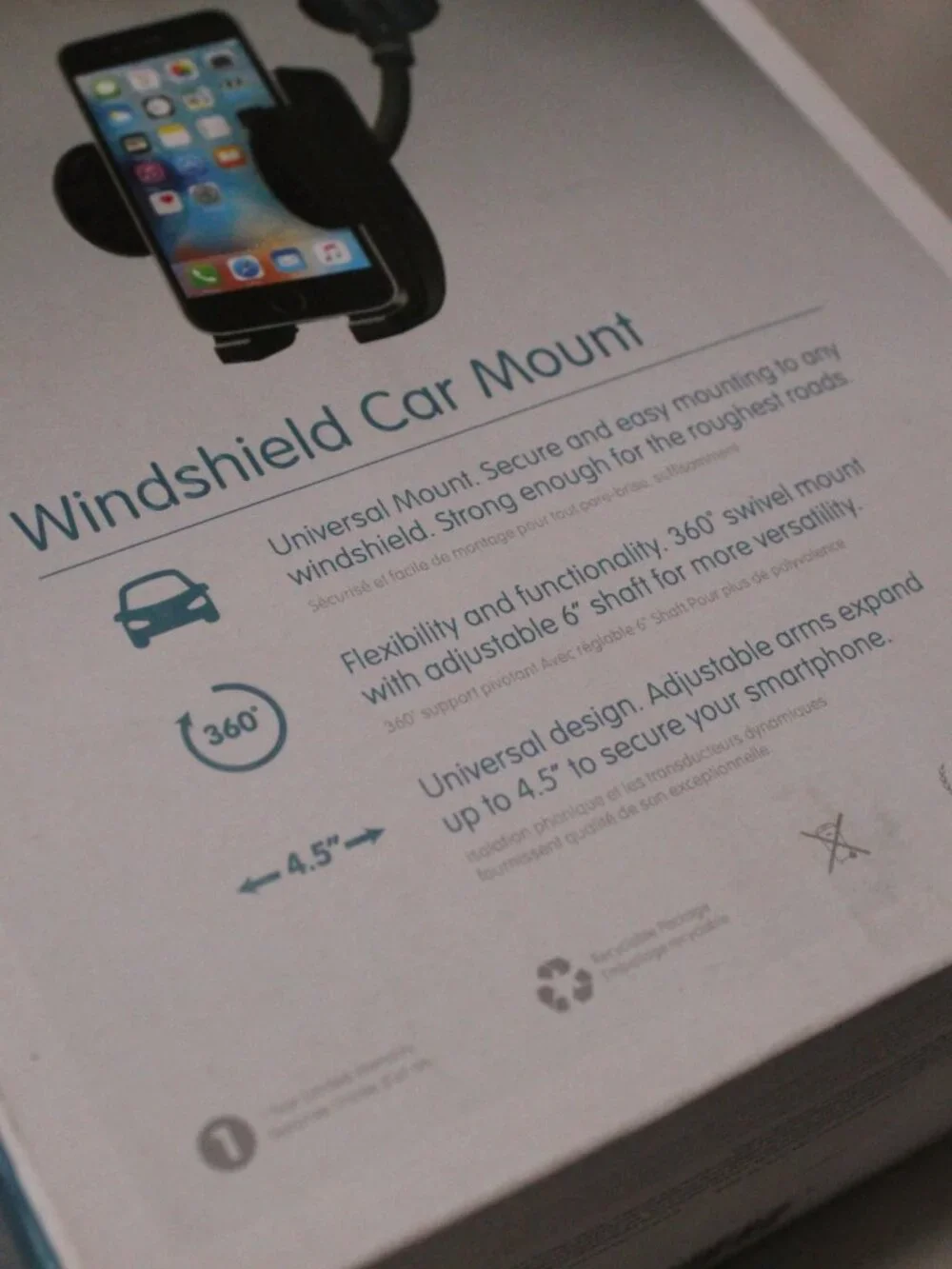 NWT iWorld Universal Smartphone Windshield Car Mount